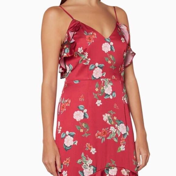 Keepsake The Label Magenta Floral Tiered Maxi Dress NWT Size XL - Picture 2 of 10